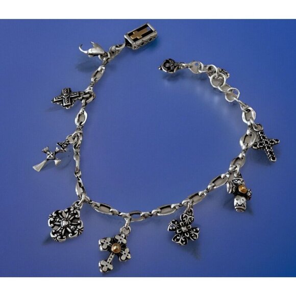 Brighton Eternity Cross Charm Bracelet EUC - Picture 6 of 7